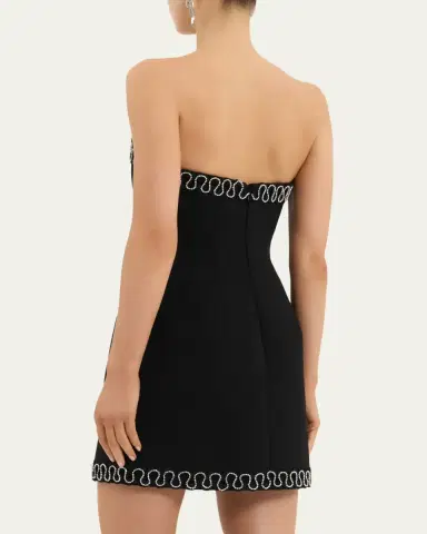 Rebecca Vallance Nyx Bonded Crepe Strapless Mini Dress | Thumbnail 3 Rebecca Vallance Nyx Bonded Crepe Strapless Mini Dress | Thumbnail 3