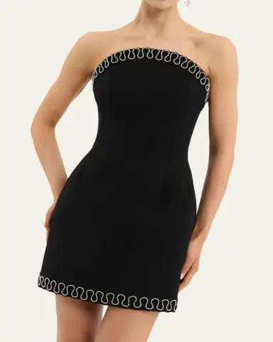 Rebecca Vallance Nyx Bonded Crepe Strapless Mini Dress | Thumbnail 4 Rebecca Vallance Nyx Bonded Crepe Strapless Mini Dress | Thumbnail 4