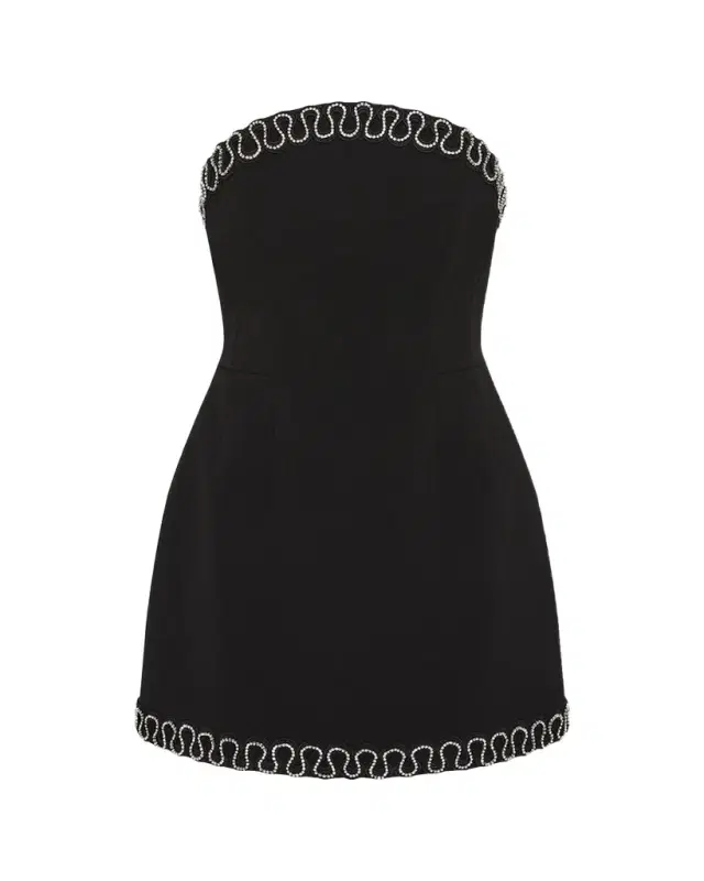 REBECCA VALLANCE Nyx Bonded Crepe Strapless Mini Dress