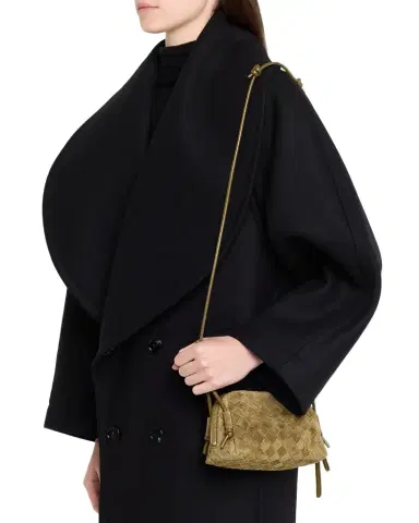 Bottega Veneta Concert Pouch Intrecciato Suede Shoulder Bag | Thumbnail 1 Bottega Veneta Concert Pouch Intrecciato Suede Shoulder Bag | Thumbnail 1