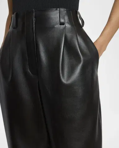 Givenchy Double Pleated Leather Barrel-Leg Trousers | Thumbnail 5 Givenchy Double Pleated Leather Barrel-Leg Trousers | Thumbnail 5