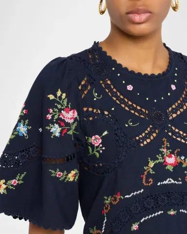 Sea Edwina Embroidered Midi Dress | Thumbnail 4 Sea Edwina Embroidered Midi Dress | Thumbnail 4
