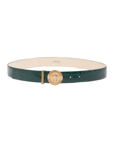 Versace Medusa Biggie Croc-Embossed Leather Belt | Thumbnail 2