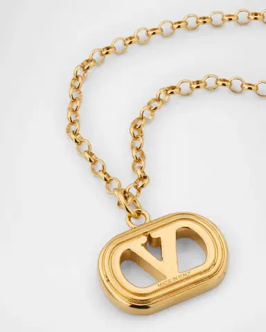 Valentino Garavani Ovalette Metal Necklace | Thumbnail 2 Valentino Garavani Ovalette Metal Necklace | Thumbnail 2