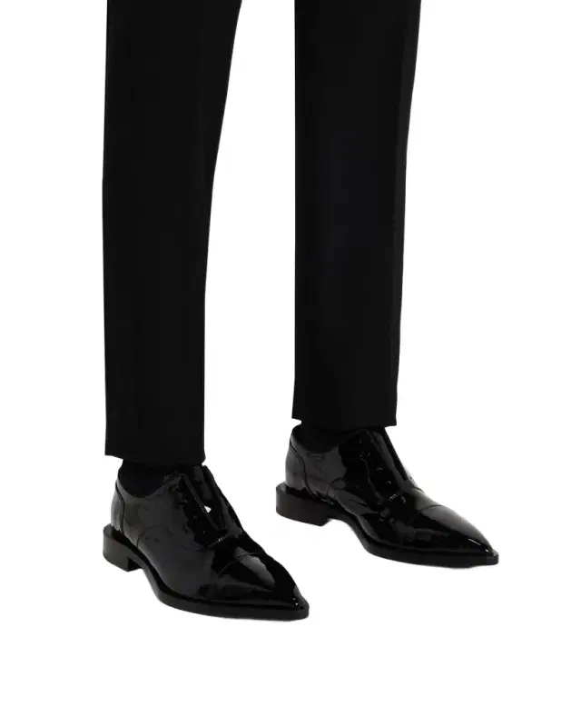 Men 's Point-Toe Laceless Leather Oxfords