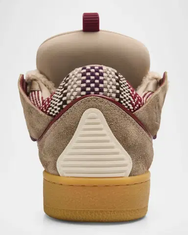 Lanvin Men's Curb Suede & Polyester Sneakers | Thumbnail 4