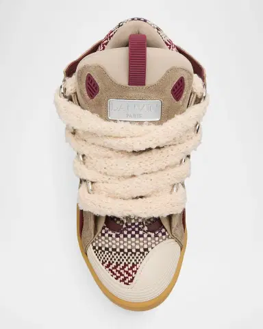 Lanvin Men's Curb Suede & Polyester Sneakers | Thumbnail 5