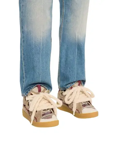 Lanvin Men's Curb Suede & Polyester Sneakers | Thumbnail 1
