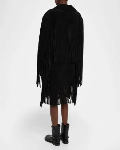 Dolce & Gabbana Fringe Suede Single-Breasted Jacket | Thumbnail 2 Dolce & Gabbana Fringe Suede Single-Breasted Jacket | Thumbnail 2