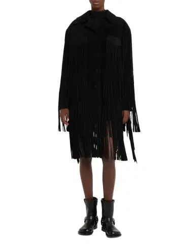 Dolce & Gabbana Fringe Suede Single-Breasted Jacket | Thumbnail 1 Dolce & Gabbana Fringe Suede Single-Breasted Jacket | Thumbnail 1