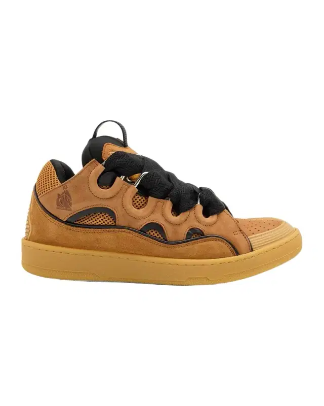 Men 's Curb Leather Skate Sneakers