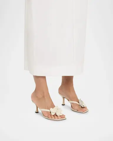 Jimmy Choo 70mm Freja Flower Leather Sandals | Thumbnail 2
