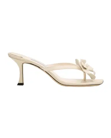 Jimmy Choo 70mm Freja Flower Leather Sandals | Thumbnail 1