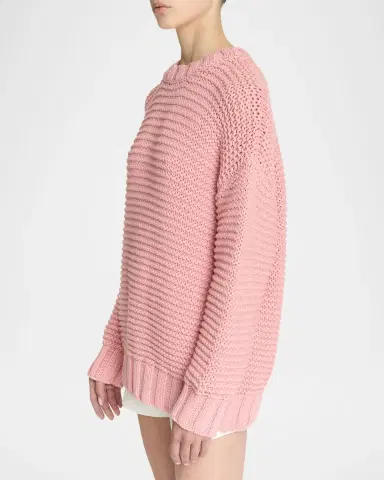 Malo Emma Cashmere Chainette Knit Crewneck Sweater | Thumbnail 4 Malo Emma Cashmere Chainette Knit Crewneck Sweater | Thumbnail 4