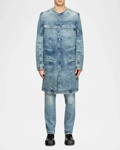 Diesel en's Long Denim Jacket | Thumbnail 3