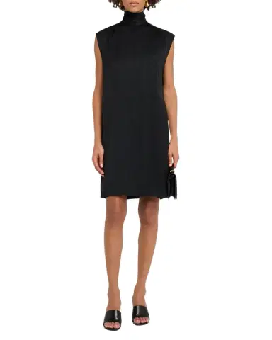 Joseph Sandy Pleated Sleeveless Crepe Mini Dress | Thumbnail 1 Joseph Sandy Pleated Sleeveless Crepe Mini Dress | Thumbnail 1