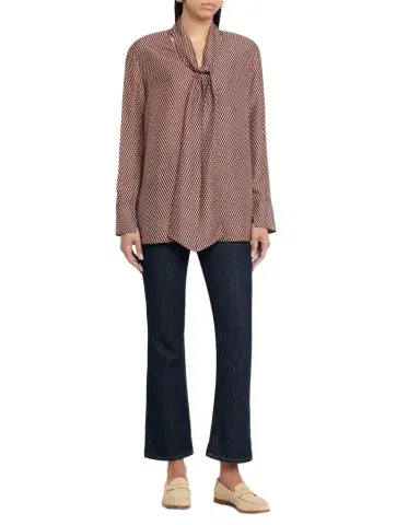 Joseph Adele Geometric-Print Tie-Neck Blouse | Thumbnail 1
