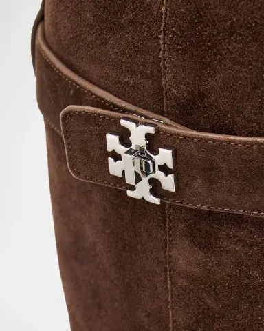 Tory Burch Turnlock Suede Knee-High Riding Boots | Thumbnail 3