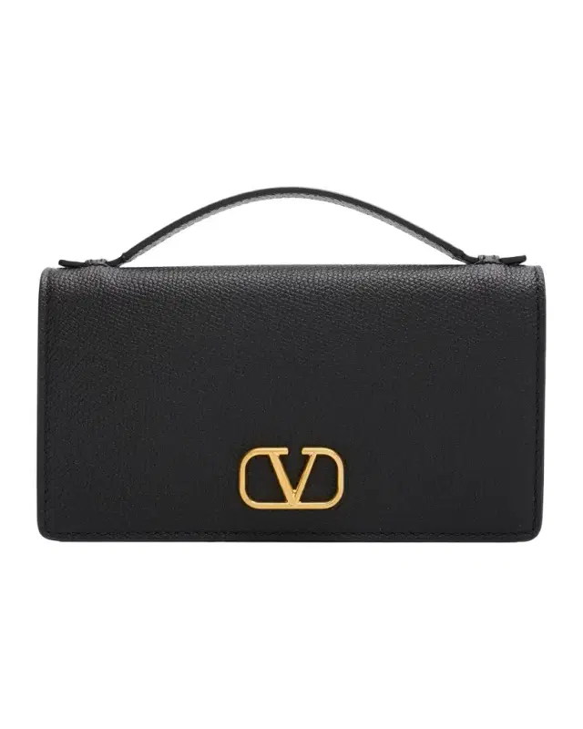 Valentino Garavani VLOGO Calfskin Leather Wallet on Chain