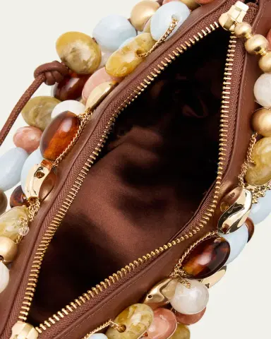 Cult Gaia Mercier Multicolor Stone Leather Shoulder Bag | Thumbnail 4