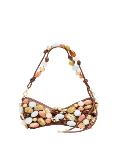 Cult Gaia Mercier Multicolor Stone Leather Shoulder Bag | Thumbnail 1