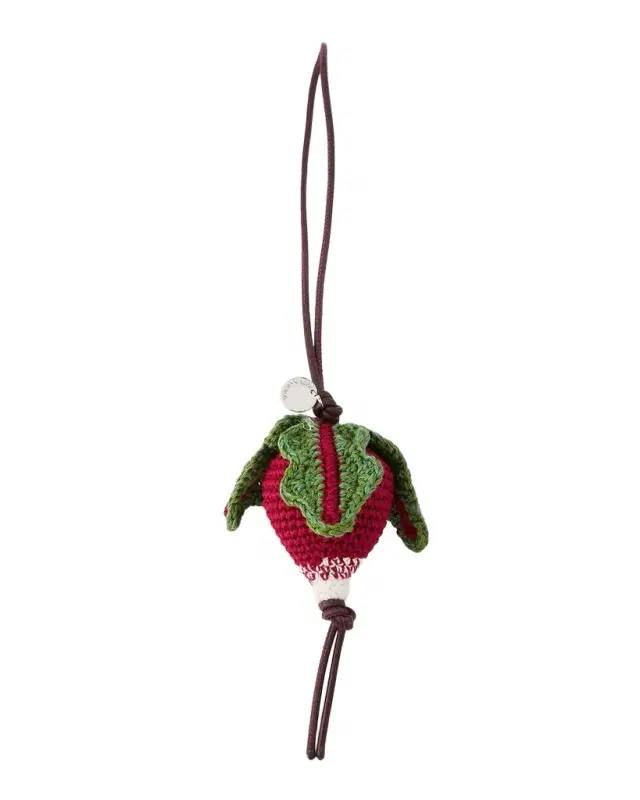 Hand-Crocheted Radish Bag Charm