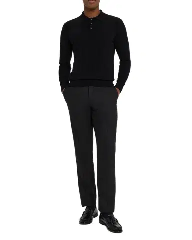 Neiman Marcus en 's Cashmere Rib-Knit Polo Sweater | Thumbnail 1 Neiman Marcus en 's Cashmere Rib-Knit Polo Sweater | Thumbnail 1
