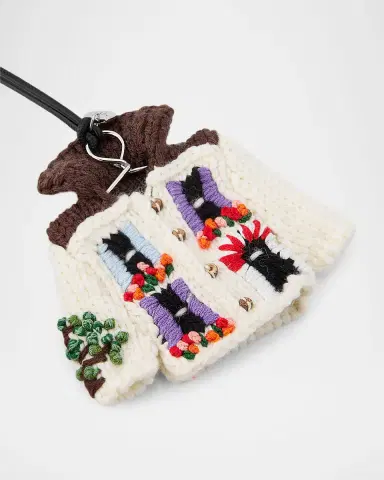 JW Anderson Houde Cardigan Knit Bag Charm | Thumbnail 4