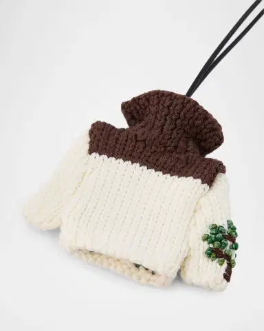 JW Anderson Houde Cardigan Knit Bag Charm | Thumbnail 5