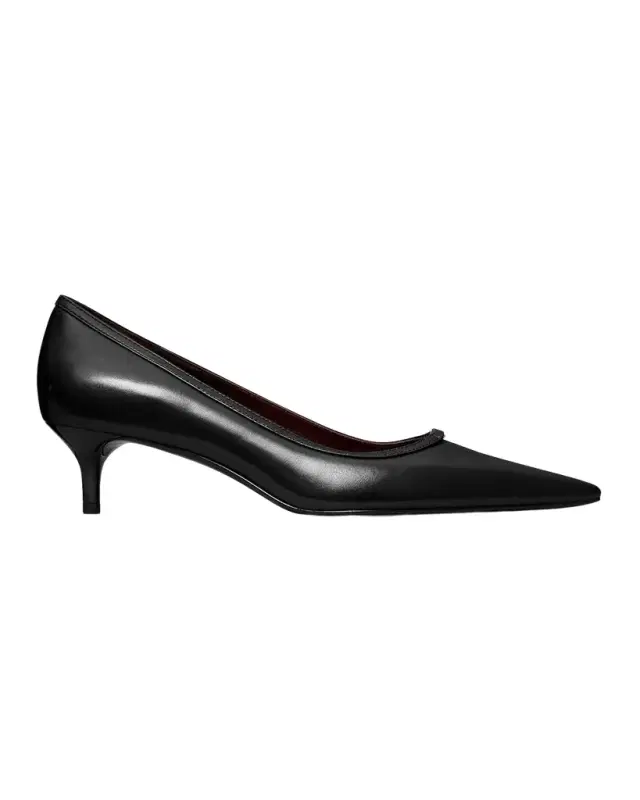 4mm Double T Leather Buckle Pumps