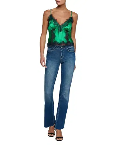 L'AGENCE Kimber Lace-Trim Silk Cami | Thumbnail 1 L'AGENCE Kimber Lace-Trim Silk Cami | Thumbnail 1