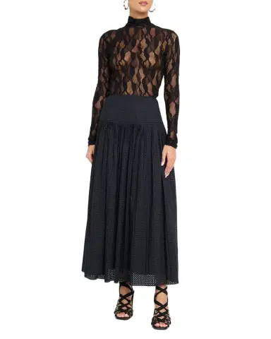 Ulla Johnson Ulyssa Lace Mesh Turtleneck | Thumbnail 1 Ulla Johnson Ulyssa Lace Mesh Turtleneck | Thumbnail 1