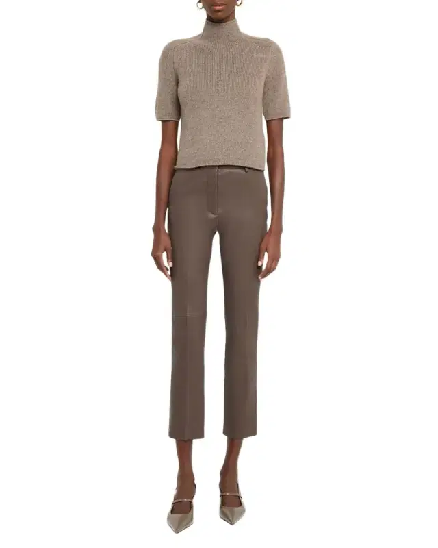 Coleman Cropped Leather Pants