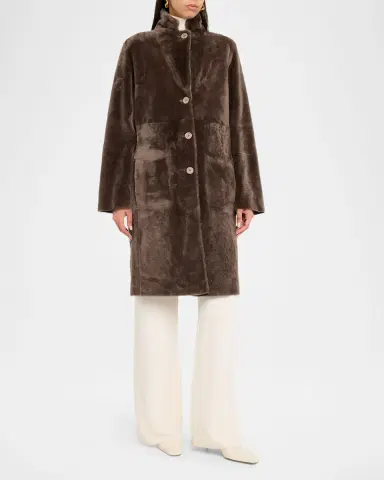 Joseph Britanny Reversible Shearling Coat | Thumbnail 3 Joseph Britanny Reversible Shearling Coat | Thumbnail 3