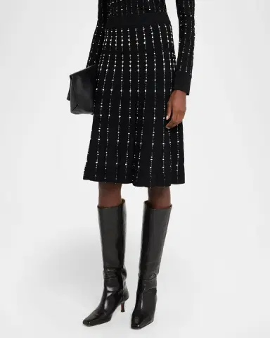 Joseph Fragmented Stripes A-Line Knit Skirt | Thumbnail 3 Joseph Fragmented Stripes A-Line Knit Skirt | Thumbnail 3