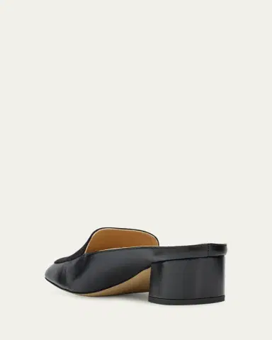 Gabriela Hearst Alena Mixed Leather Block-Heel Mules | Thumbnail 4