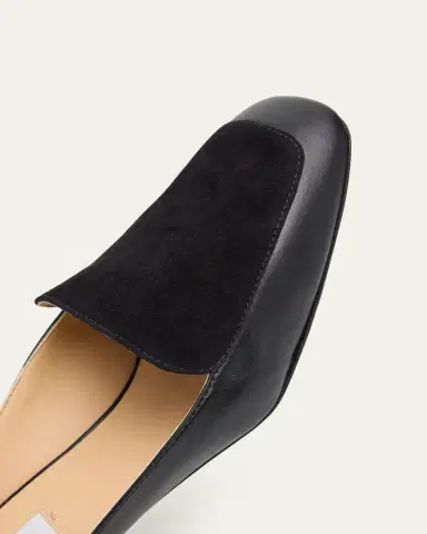 Gabriela Hearst Alena Mixed Leather Block-Heel Mules | Thumbnail 5