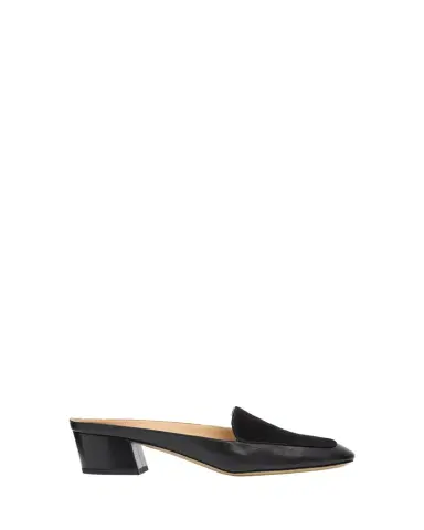 Gabriela Hearst Alena Mixed Leather Block-Heel Mules | Thumbnail 1