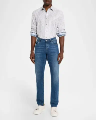 Robert Graham Men's Darrington Mini-Check Cotton Button-Down Shirt | Thumbnail 2 Robert Graham Men's Darrington Mini-Check Cotton Button-Down Shirt | Thumbnail 2