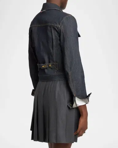 Thom Browne Shrunken Denim Jacket | Thumbnail 2 Thom Browne Shrunken Denim Jacket | Thumbnail 2