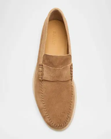 BALLY Men's Sullivan Suede Penny Loafers | Thumbnail 5 BALLY Men's Sullivan Suede Penny Loafers | Thumbnail 5
