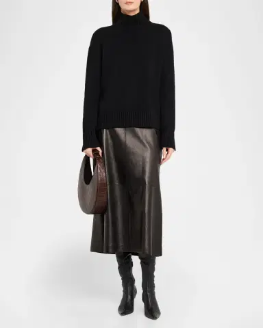 Staud Moon Croc-Embossed Leather Tote Bag | Thumbnail 5