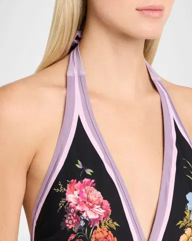 Johnny Was Baccara Halter One-Piece Swimsuit | Thumbnail 3 Johnny Was Baccara Halter One-Piece Swimsuit | Thumbnail 3