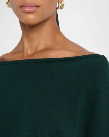 SIMKHAI Janese Long-Sleeve Wool Midi Dress | Thumbnail 5
