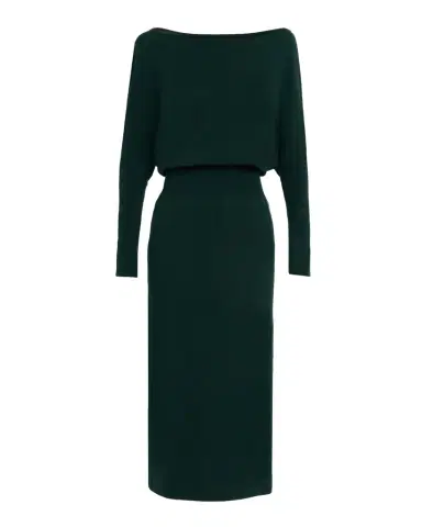 SIMKHAI Janese Long-Sleeve Wool Midi Dress | Thumbnail 1