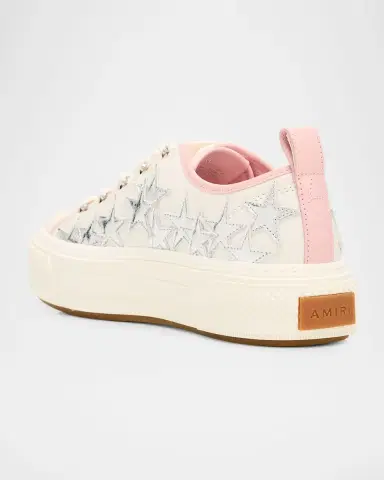 AMIRI Metallic Stars Court Low Leather Low-Top Sneakers | Thumbnail 3