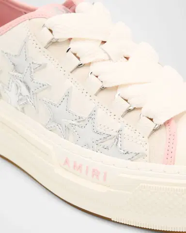 AMIRI Metallic Stars Court Low Leather Low-Top Sneakers | Thumbnail 4