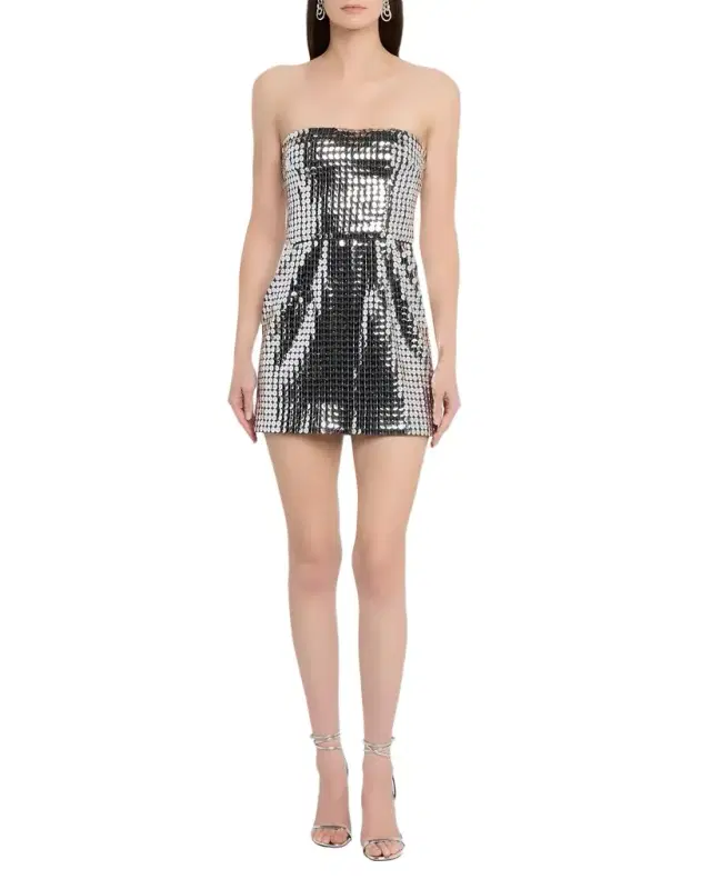 Strapless Sequined Mini Dress