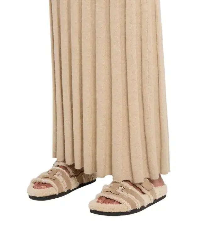 Tory Burch Ines Shearling Sport Slide Sandals