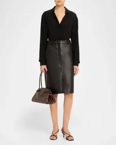 Staud Maude Croc-Embossed Leather Shoulder Bag | Thumbnail 4 Staud Maude Croc-Embossed Leather Shoulder Bag | Thumbnail 4